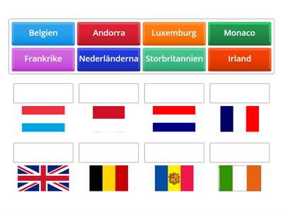 Västeuropa flaggor