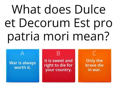 Dulce et Decorum Est