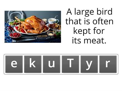 Thanksgiving Food - Anagram