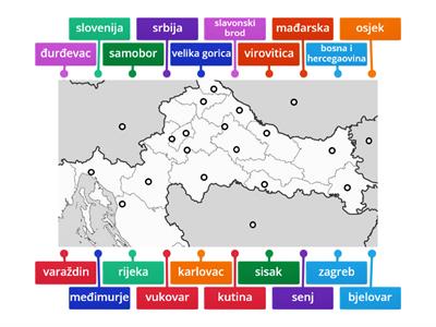 gradovi hrvatske i susjedne države