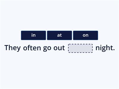 Time & Place Prepositions 