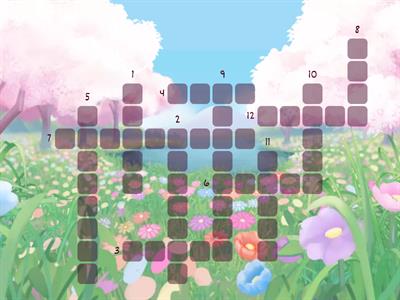 Flowers in the garden (crossword) 