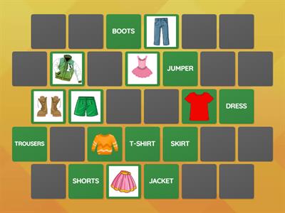 Clothes memory game