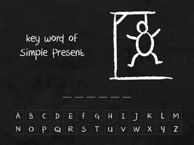 Hangman Simple Present & Present Continuous key words
