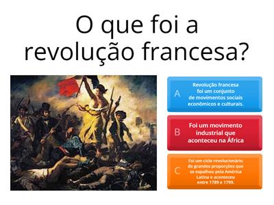 Quiz sobre a Revolução Francesa