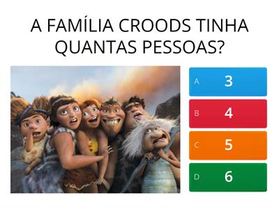 Questionário do filme Os Croods