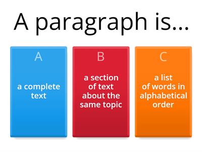 structure of a paragraph 