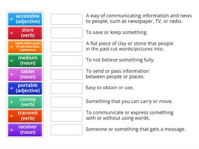 Chapter Six Vocabulary Activity