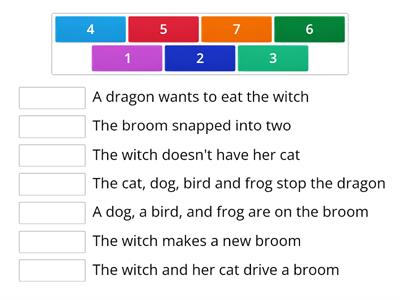 Room on the broom story sequencing