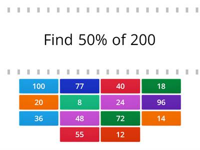 Finding Percentages - Easy