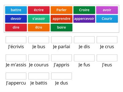 Le formes du Passé Simple (1-re partie)