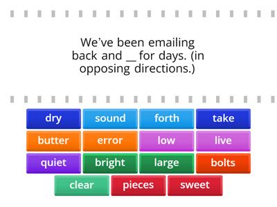 Fixed expressions linked with "and"