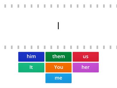 change the subject pronouns to object pronouns 