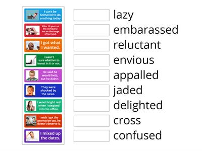 Emotions vocabulary