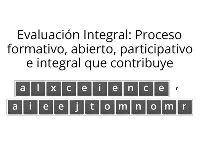 Evaluación Integral del profesor