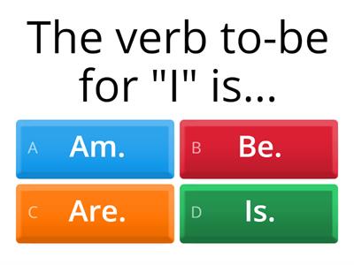 Verb to-be for personal pronouns