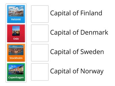 Scandinavia (Match the capitals)