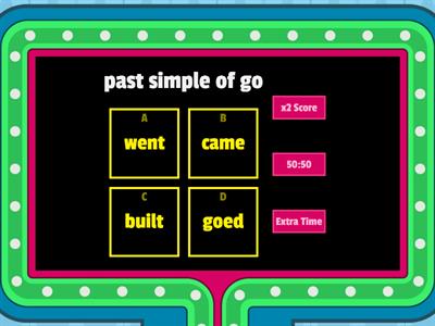  Irregular Past Simple Verbs Crossword