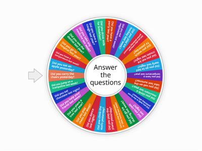 Past simple tense questions