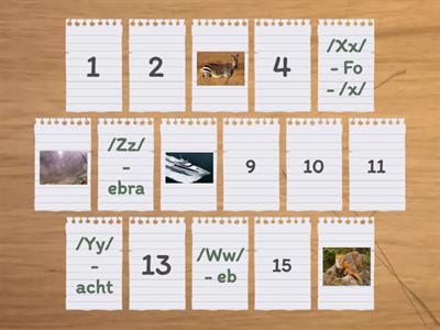 Match the pictures to their begining or ending sounds! 