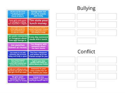 Bullying Vs. Conflict 