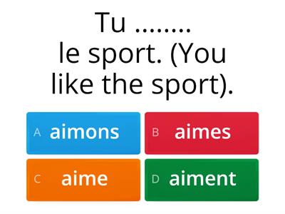 French - Les verbes en  -er  
