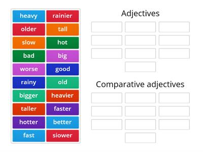 Adjectives / Comparative adjectives