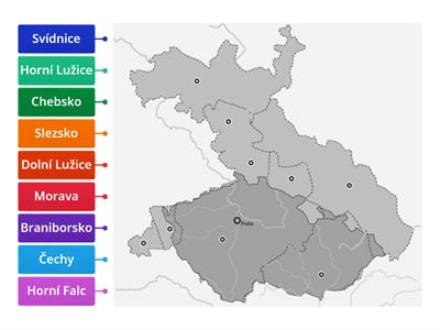 1) České země za Lucemburků - slepá mapa