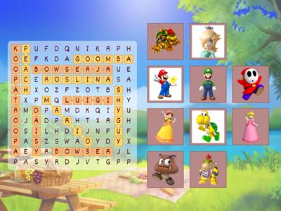 super mario bros word search