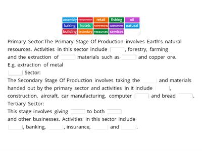 Business - stages of production