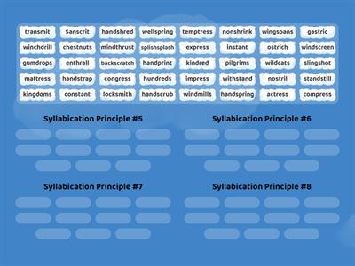 Wilson Reading System - Syllabication Principles #5-8