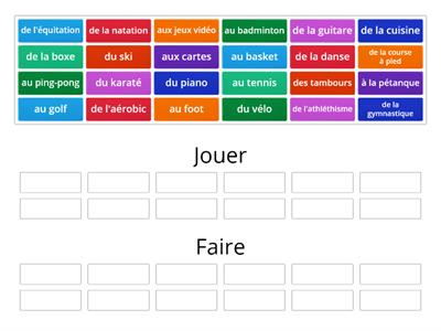 Y6 06 Jouer / Faire group sort