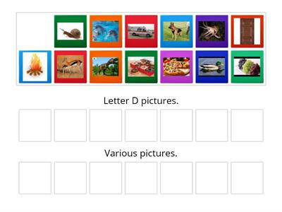 Choose all pictures that start with letter D.