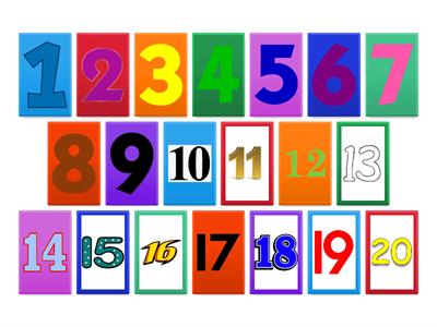 Numbers 1-20 Flip Tiles