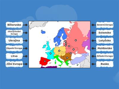 Orientace - Regiony Evropy a východní Evropa