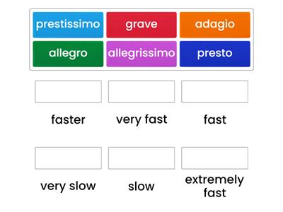 Year 2-3 Tempo Words