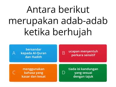  Adab Berhujah (Tahun 4 ibnu sina)