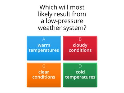 Game Show: Pressure Systems, Air Masses, and Fronts