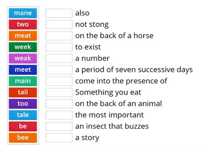 Homophone definitions 
