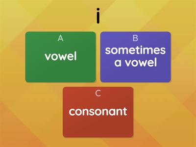 vowel or consonant?