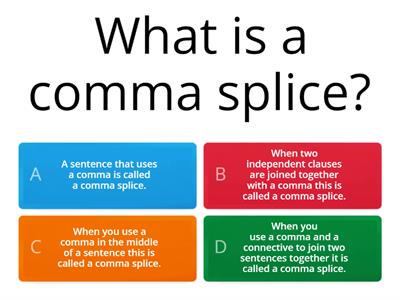 Comma Splice Revision 