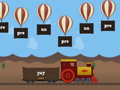 AR Balloon Pop - Prefixes un, re, dis, pre