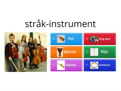 instrument kategorier hög