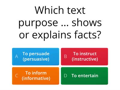  Purpose of Text 