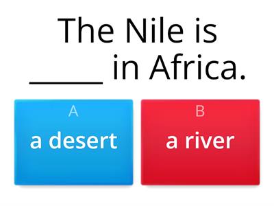 English Class A1+ Unit 4 geography quiz