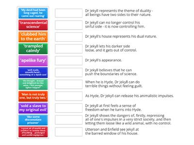 Dr Jekyll and Mr Hyde - Quote Match-Up