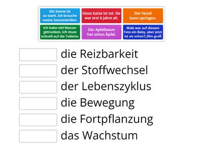 Kennzeichen der Lebeweswn erkennen