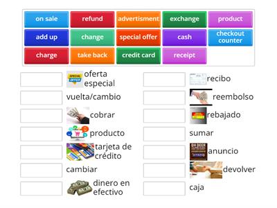 3ºESO vocabulary unit 1 Shopping