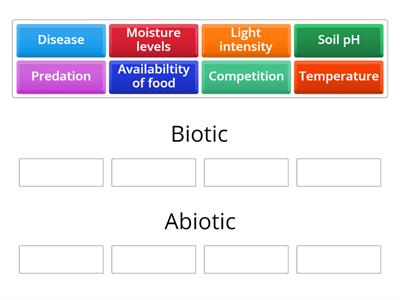 L6 Practice Biotic or Abiotic