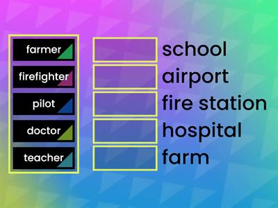 Match the occupation and place